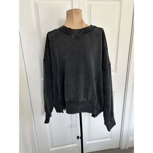 FP Movement X Hatch Womens Intercept Pullover Sweatshirt Black Size L - Picture 4 of 11